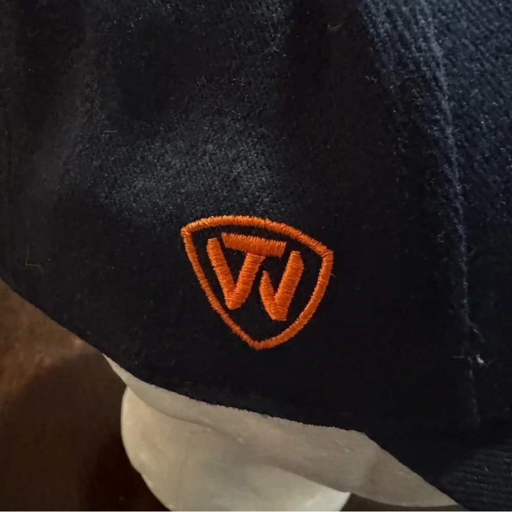 Mens Syracuse Orange Top of the World Navy Embroidered Memory Fitted Hat OSFA